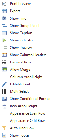 Database Grid & Schema Reference
